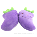 New-design plush purple eggplant durable dog toys